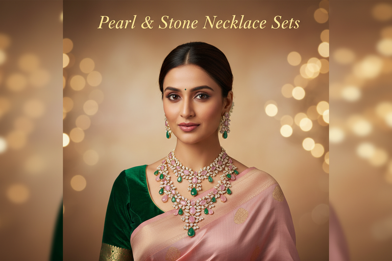 Pearl & Stone Necklace Sets