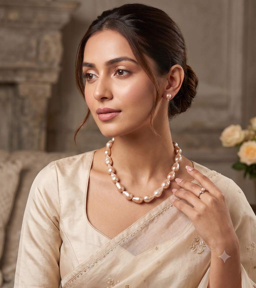 Baroque Freshwater Pearl Necklace Set