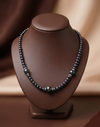 Black Pearl Necklace with Crystal Accents– Timeless Elegant Statement Jewellery