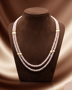 Blush Glow Freshwater Pearl Two Line Mala