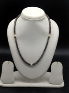Brown and white freshwater pearl single line mala necklace for women
