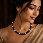 Single-Strand Freshwater Pearl Necklace & Earrings Set