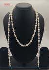 Classic Flow freshwater pearl necklace with round oval and tear drop pearls in single strand design