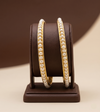 Classic Pearl Bangles on Gold Base – Timeless Beauty