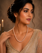 Classic Pink Freshwater Pearl Necklace Set