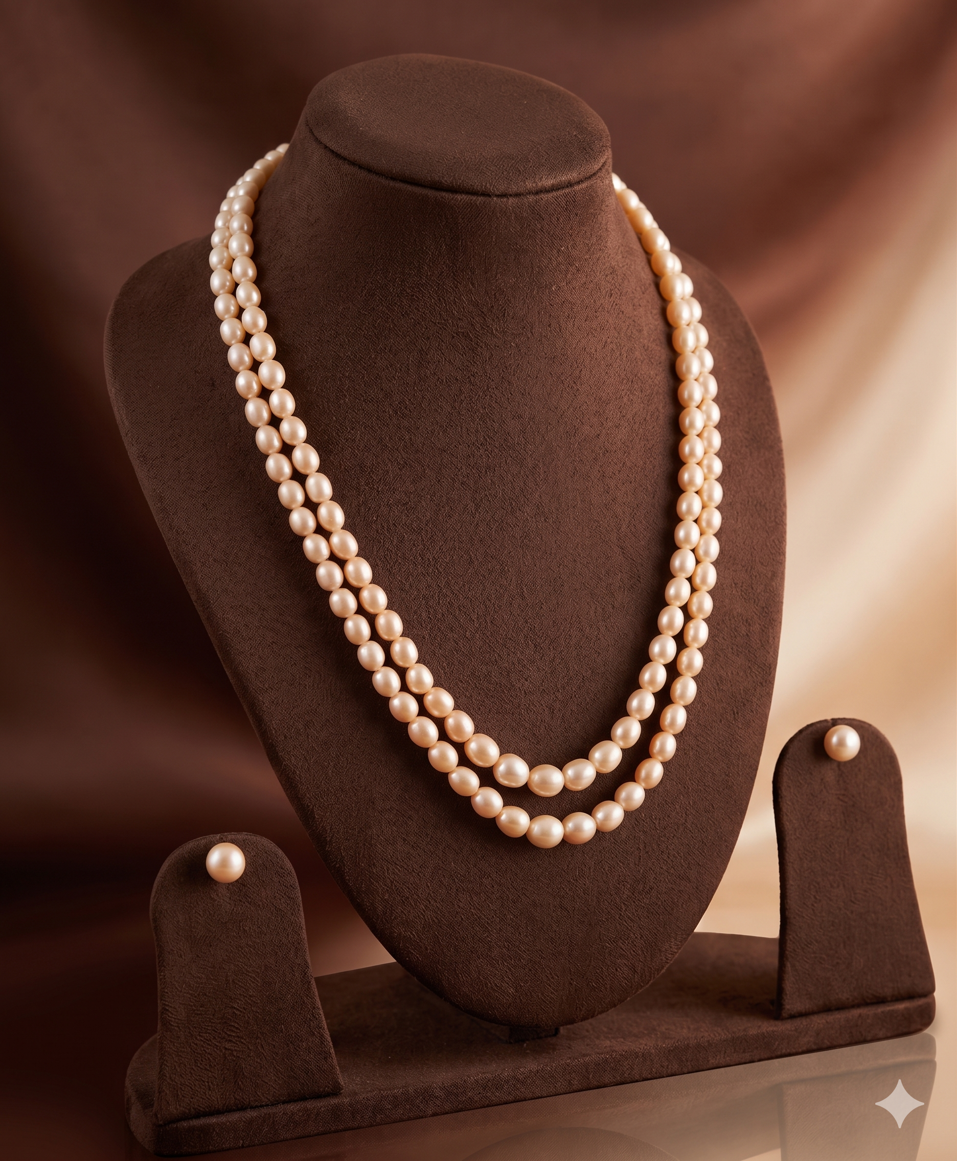 Classic Twin-Strand Freshwater Pearl Necklace Set