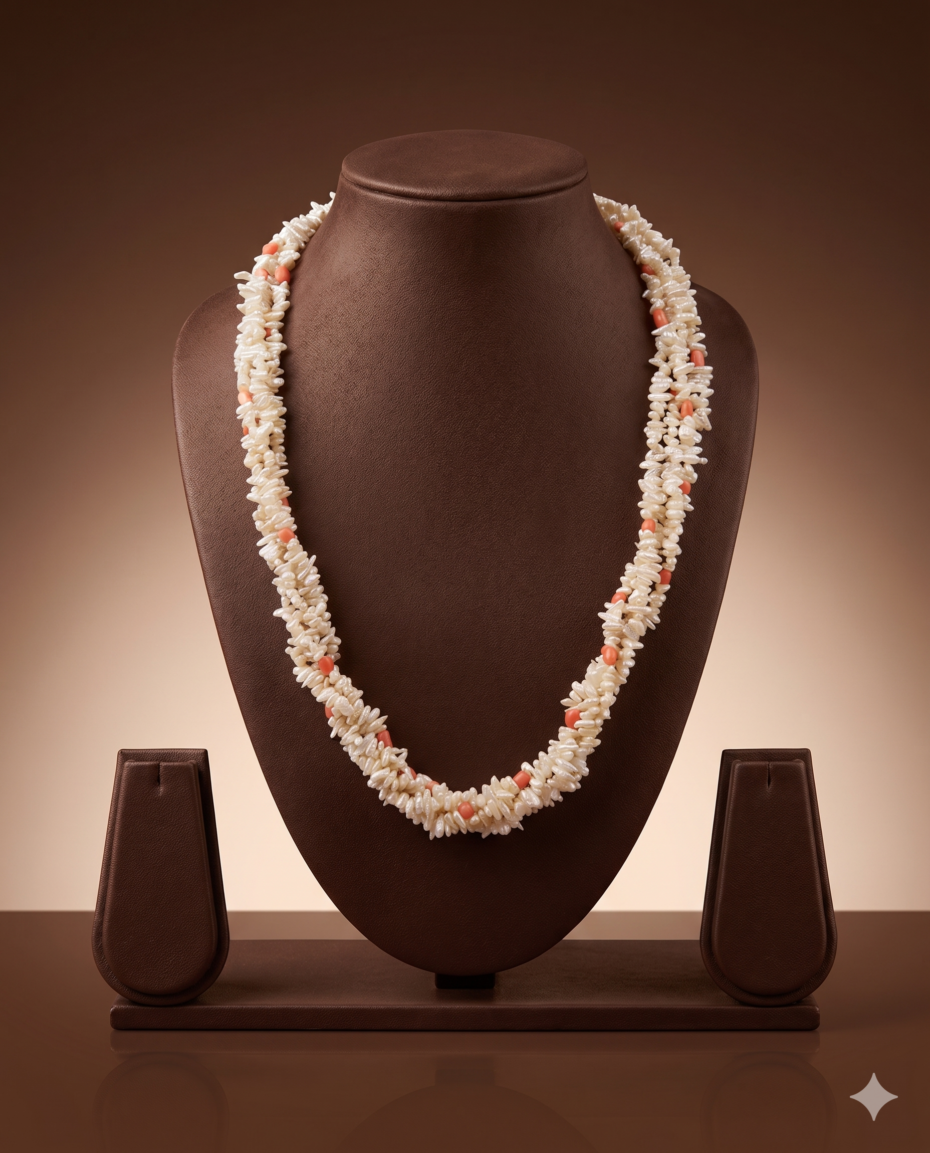 Coral Drift Harmony Multi-Strand Necklace