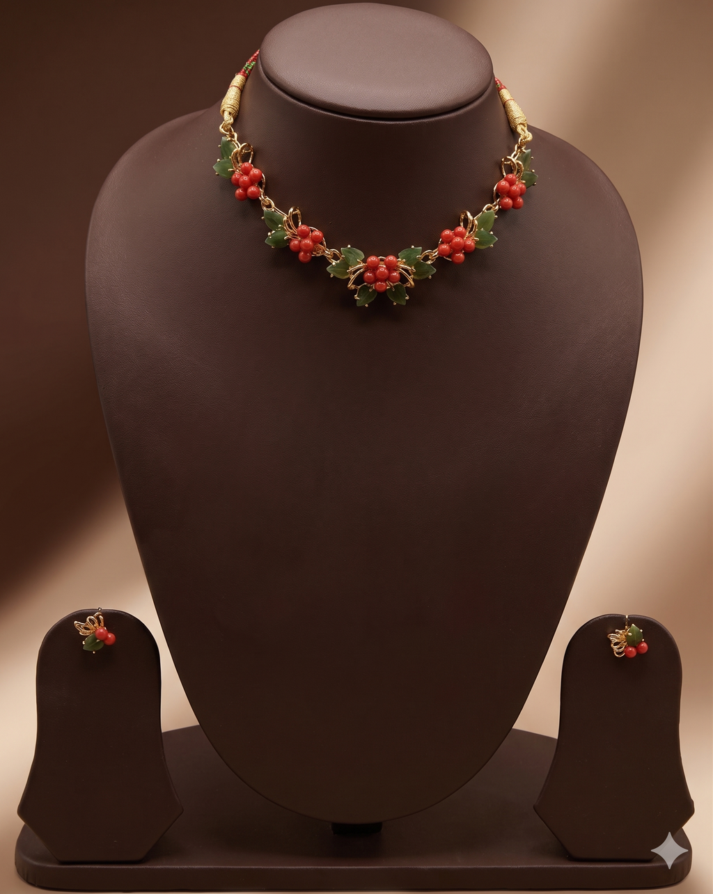 Coral necklace set