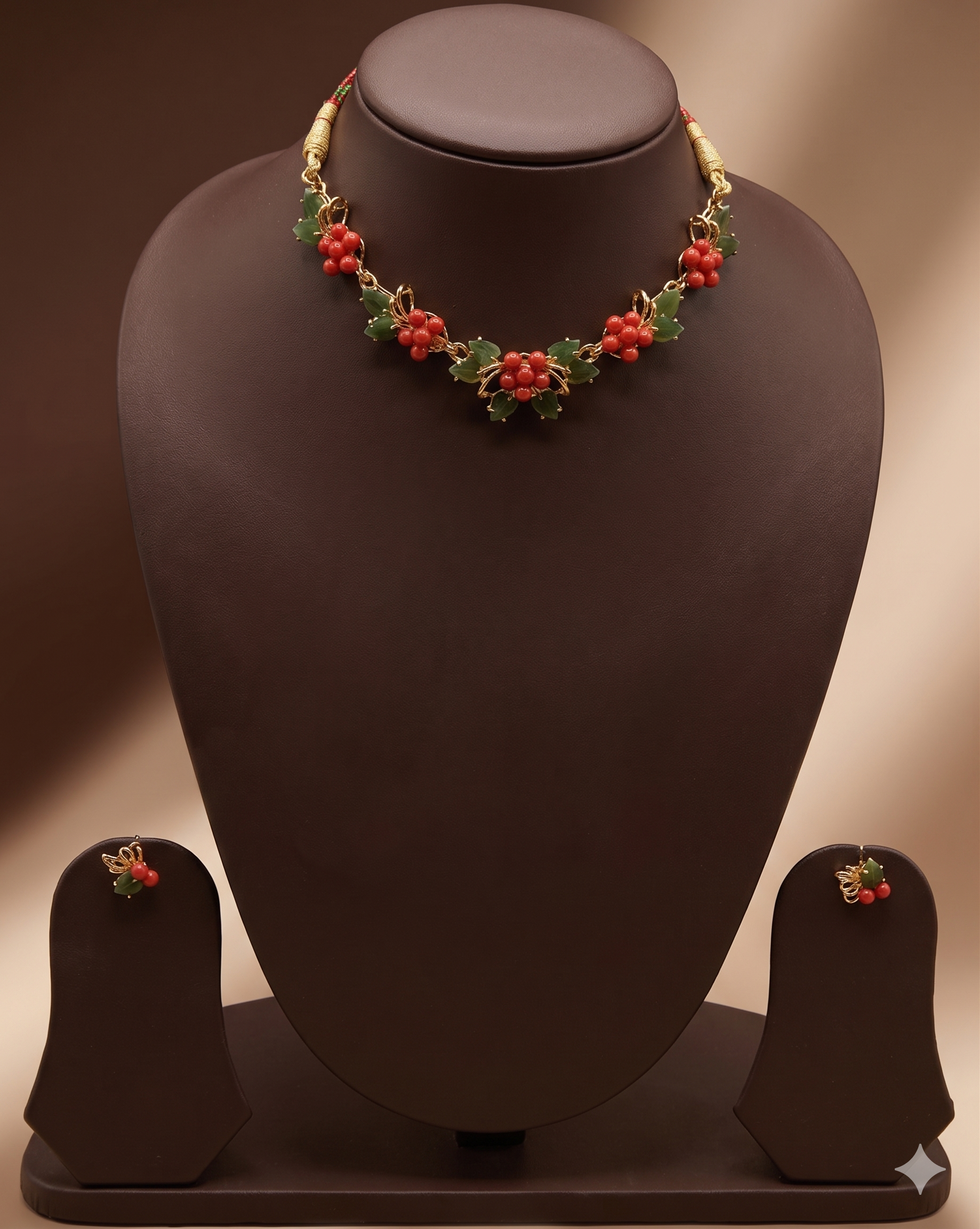 Coral necklace set