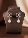 Crystal Bloom Freshwater Pearl Earrings