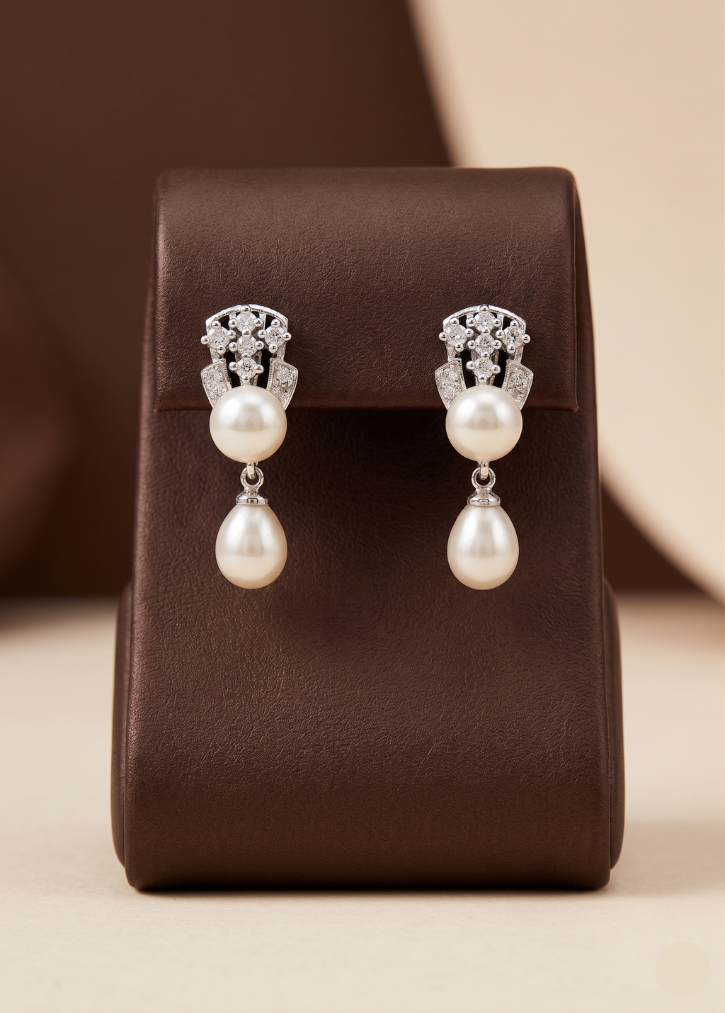 Decorative pearl drop earrings for women