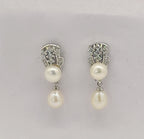 Decorative pearl drop earrings for women