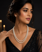 Double-Layer Freshwater Pearl Necklace Set