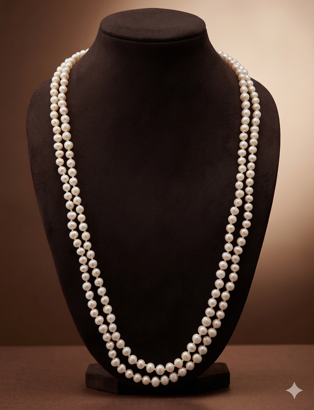 Double-Strand Classic Freshwater Pearl Necklace Set