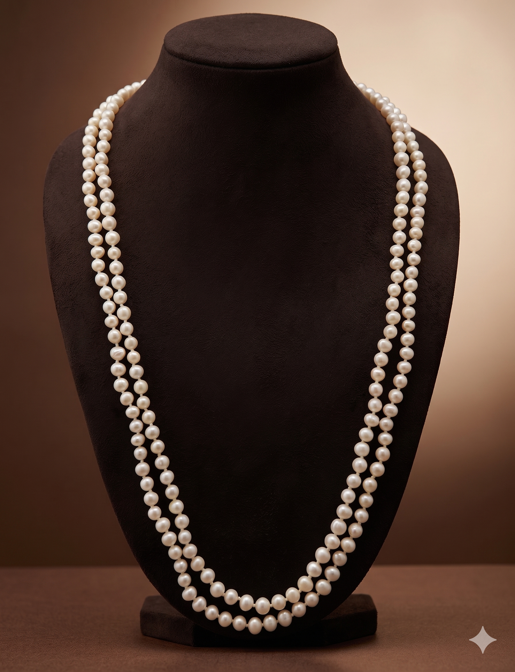 Double-Strand Classic Freshwater Pearl Necklace Set