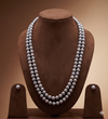 Double-Strand Freshwater Pearl Necklace & Earrings Set