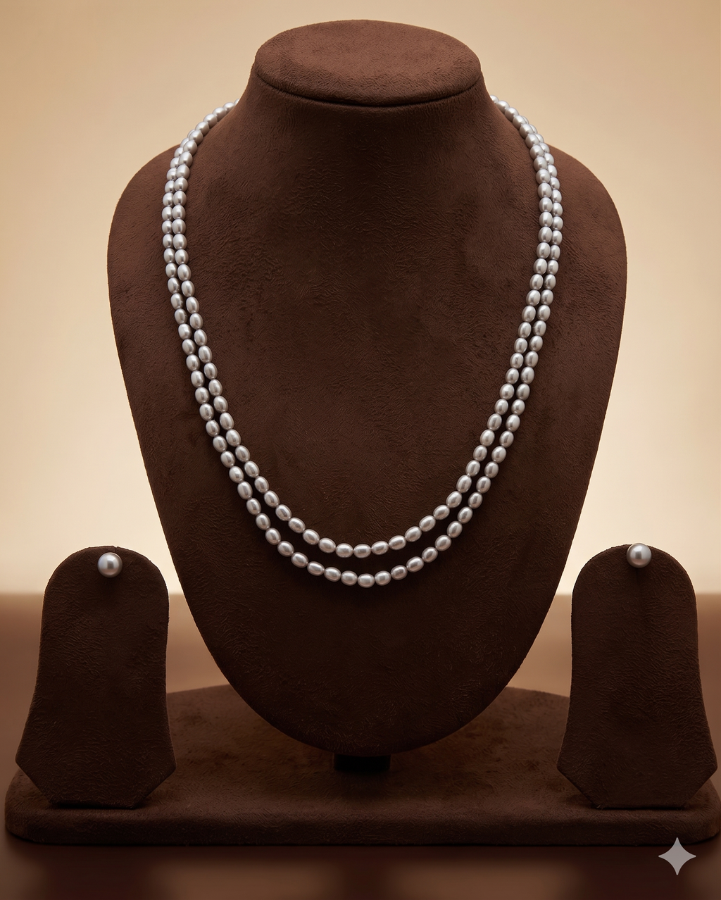 Double-Strand Freshwater Pearl Necklace Set