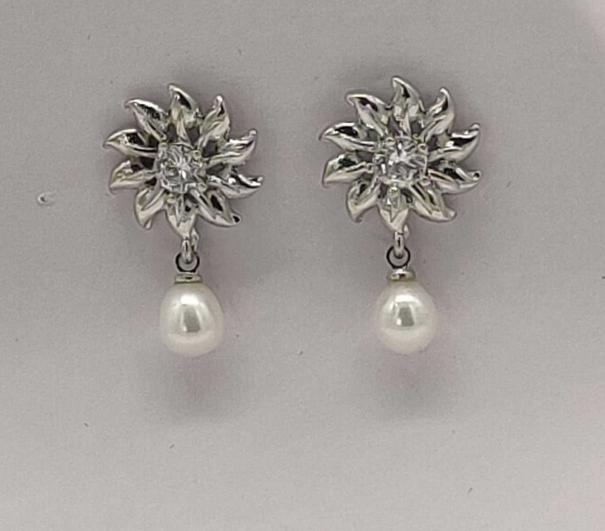 Edelweiss freshwater pearl drop earrings for women