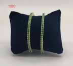 Emerald Elegance green stone bangles for women