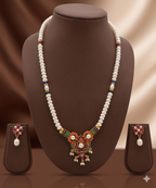 Festive Bloom Freshwater Pearl Necklace & Earrings Set