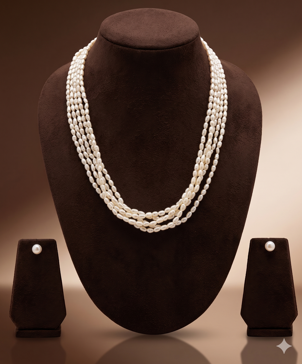 Five-Strand Freshwater Pearl Necklace Set