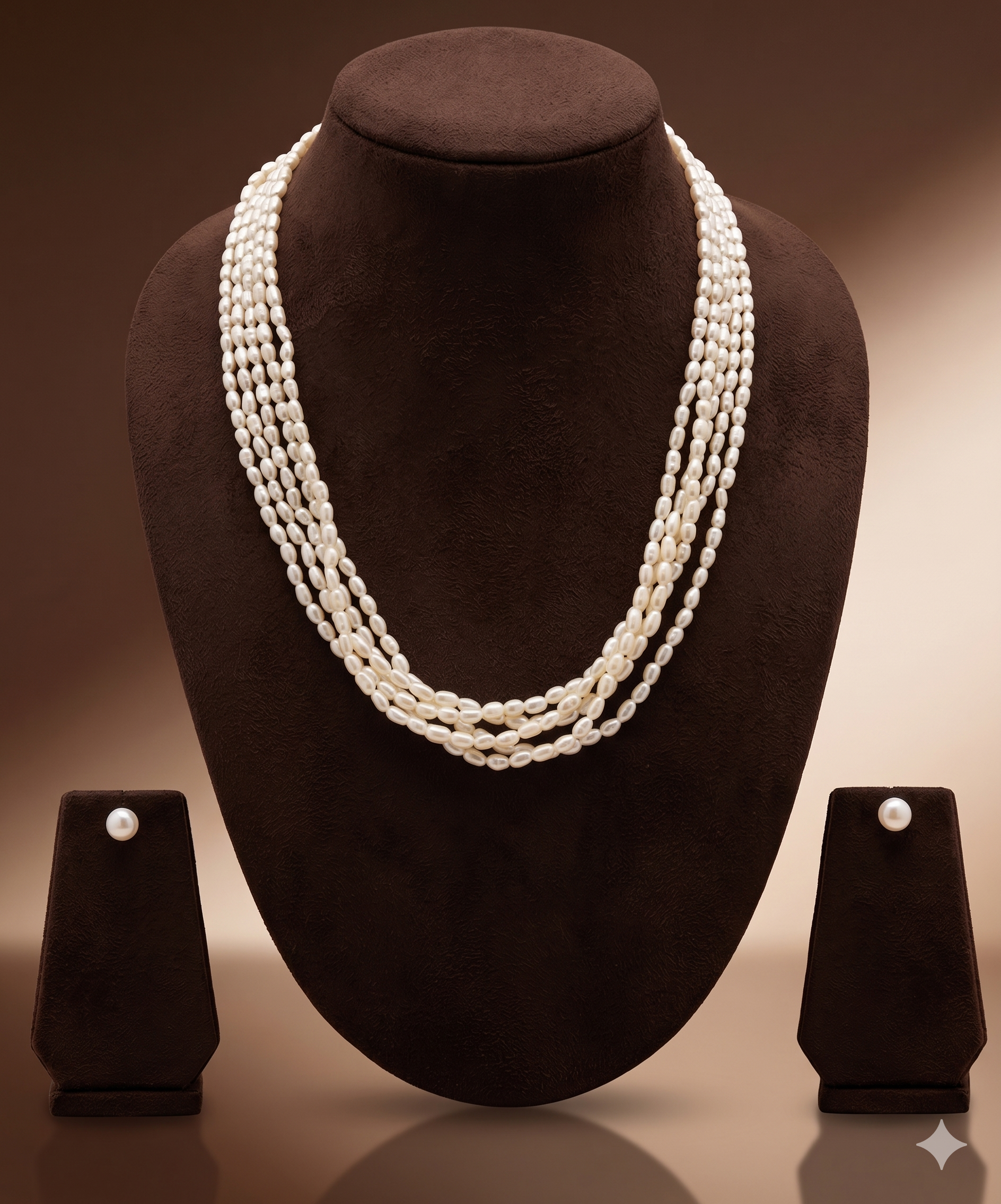 Five-Strand Freshwater Pearl Necklace Set
