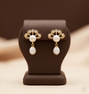 Floral cascade freshwater pearl drop earrings for women