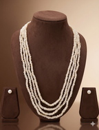 Freshwater Natural White 4 Line Seed Pearl Necklace
