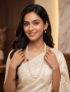 Freshwater Pearl Double Strand Necklace Set2