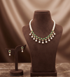 Freshwater Pearl & Green Stone Necklace Set