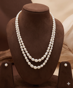 Freshwater Pearl Necklace & Earrings Set for Women