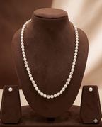 Freshwater Pearl Necklace & Earrings Set for Women
