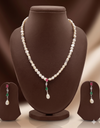 Gem Bloom Freshwater Pearl Necklace & Earrings Set