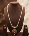 Imperial Temple Kemp: Freshwater Pearl & Dual-Stone Bridal Long Haar Set