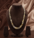 Rustic Gold � Natural Earth-Tone Stone Bead Necklace