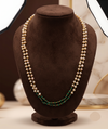 Emerald Cascade Pearl Taar Mala – Double-Strand Freshwater Elegance