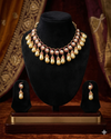 Pearl and Red CZ Stones Necklace Set