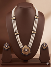 Royal Blue Freshwater Pearl Rani Haar Necklace Set – Premium Bridal & Festive Jewellery