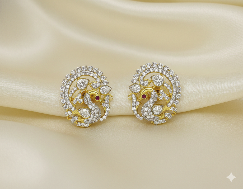 JAGDAMBA Regal Peacock Studs JGP20102
