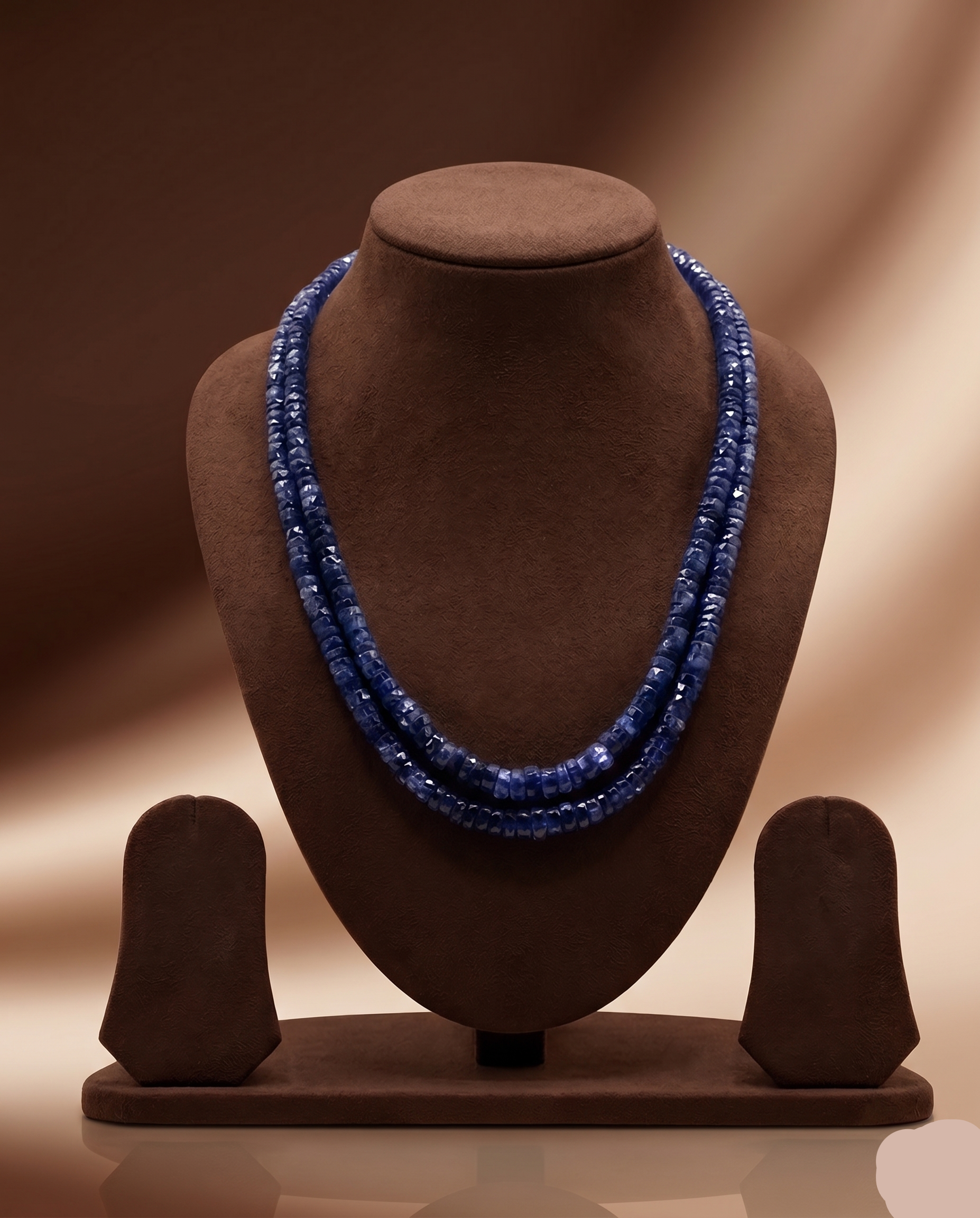 Royal Gleam Amethyst Tyre Bead Stone Necklace