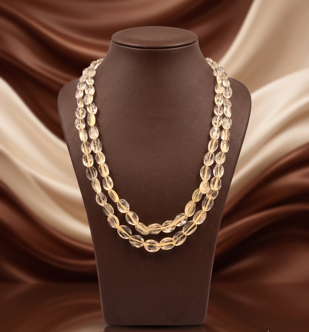 Crystal Cascade Double-Strand Necklace