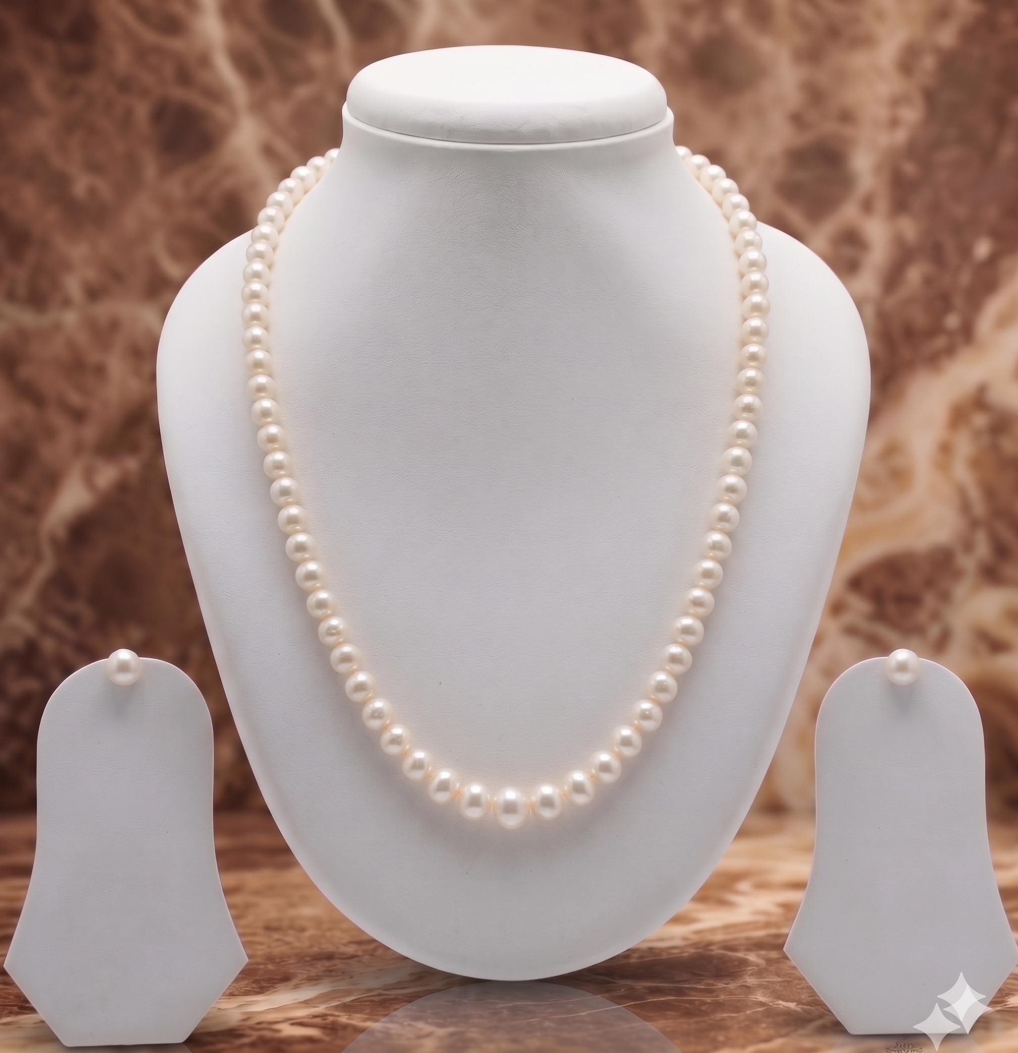 Single-Strand Freshwater Pearl Necklace Set