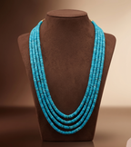 Turquoise Cascade Multi-Strand Beaded Stone Necklace
