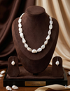 Classic Baroque White Freshwater Pearl One-Line Necklace