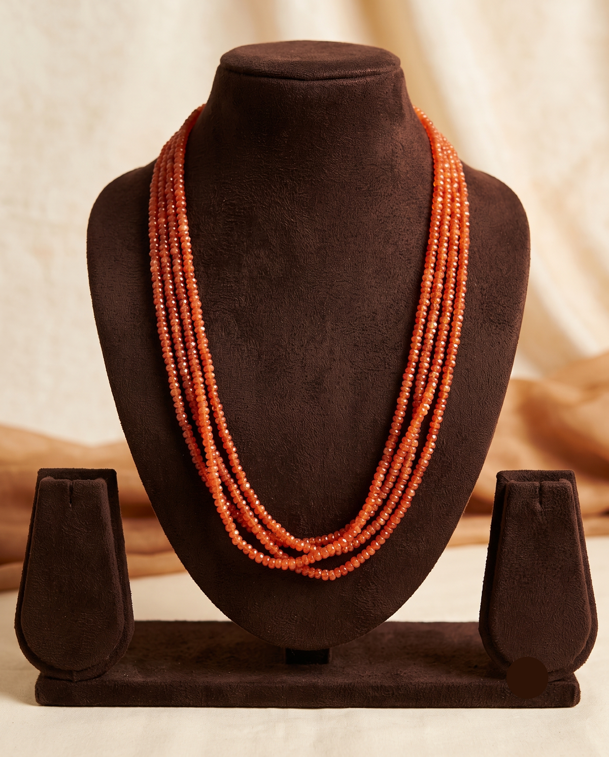 Orange Radiance Multi-Strand Carmillion Stone Necklace