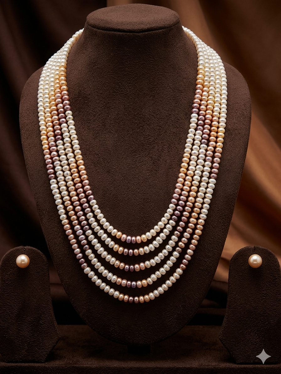 Multi-Strand Freshwater Pearl Necklace Set