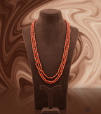 Coral Harmony � Layered Red Coral & White Bead Necklace