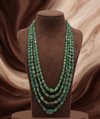 Royal Emerald Cascade  Multi-Strand Beaded Necklace
