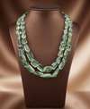 Serene Moss Gemstone Layered Necklace