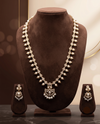 Royal Heritage South Indian Pearl Haar with Hanging Pearl Drops & Chandbali Earrings